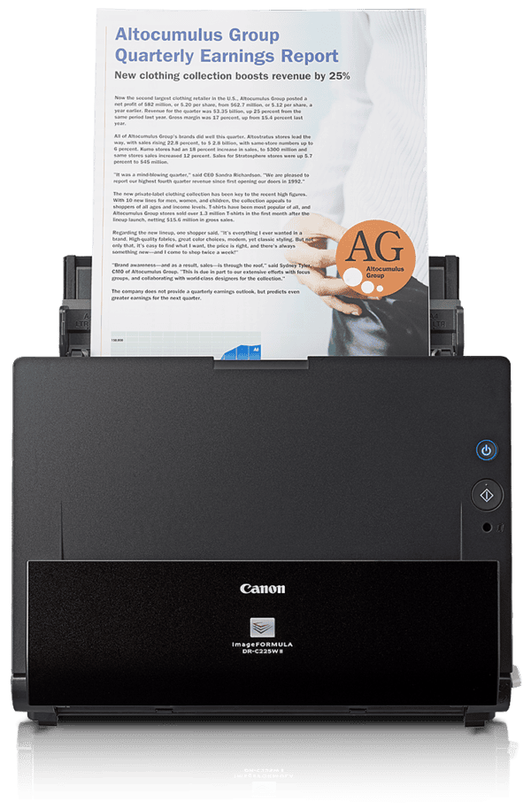 Schreibtischscanner von Canon DR-C225II