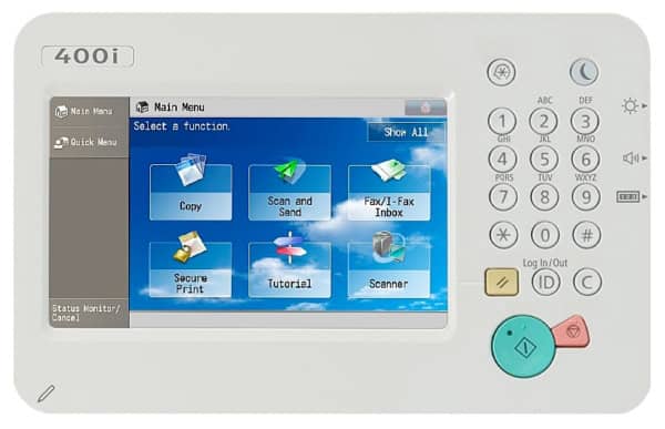 Display Canon iR ADV 400i
